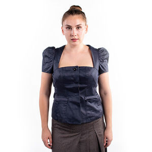 6267 NAVY BLUE SUIT JACKET | WOMENS SIZE L